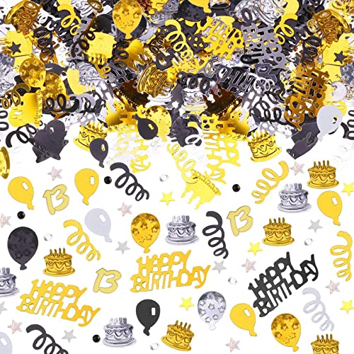 Konfetti Geburtstag Deko,Geburtstag Frauen Männer Confetti Deko,Konfetti Streudeko Geburtstag Gold Schwarz,Glitzer Konfetti,Streudeko 13 Geburtstag,Glitzer Konfetti 13 Jahre-30g Konfetti Geburtstag Deko,Geburtstag Frauen Männer Confetti Deko,Konfetti Streudeko Geburtstag Gold Schwarz,Glitzer Konfetti,Streudeko 13 Geburtstag,Glitzer Konfetti 13 Jahre-30g von DOANTE