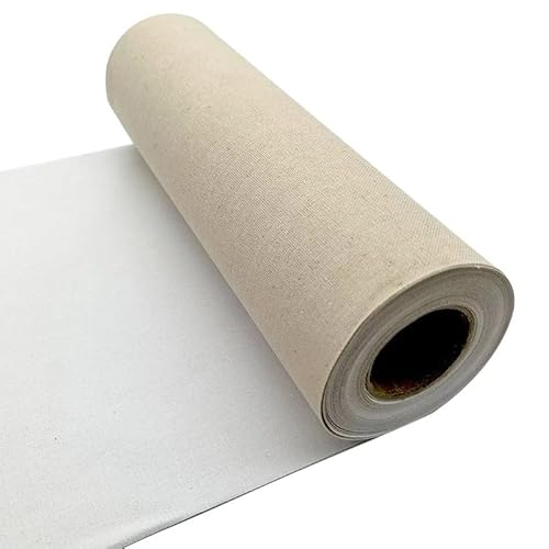 DOBRVVGT Leinwand Rolle, Leinwand auf Rolle 5 m/Rolle, Öl-Leinwandrolle aus Leinenmischung, geeignet for Ölgemälde, Acrylpigmente, Malbedarf, 21 cm, 47 cm, 57 cm Breite(0.48x5m) von DOBRVVGT