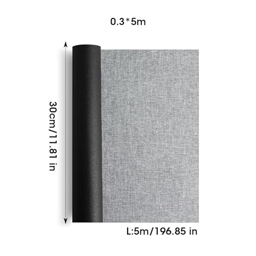 DOBRVVGT Leinwand Rolle, Leinwand auf Rolle 5 m Schwarze Öl-Leinwandrolle, speziell geeignet for Ölgemälde, Acrylpigmente, Künstlerbedarf, 30 cm, 37 cm, 47 cm, 57 cm breit(0.3x5M) von DOBRVVGT
