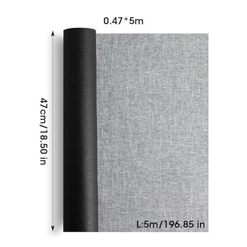 DOBRVVGT Leinwand Rolle, Leinwand auf Rolle 5 m Schwarze Öl-Leinwandrolle, speziell geeignet for Ölgemälde, Acrylpigmente, Künstlerbedarf, 30 cm, 37 cm, 47 cm, 57 cm breit(0.47x5M) von DOBRVVGT