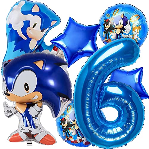 Geburtstagsballons Deko, Hedgehog Luftballons, Party Dekoration Ballons, Geburtstag 6 Jahr, Folienballons für Jubiläum, Geburtstagsfeier von DOCHKA