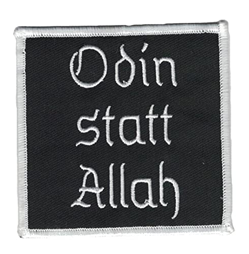 Odin statt Allah Aufnäher/Patch | Rocker, Biker, Kutte, Weste, Heavy Metal, Thors Hammer von DOD Merchandising