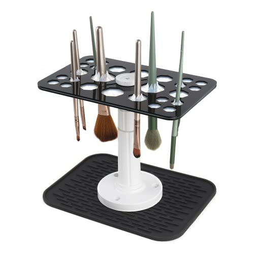 DODAMOUR Make-up-Pinsel Trockengestell mit Silikonmatte, 26 Löcher Acryl Pinselhalter Ständer Baum Tablett, Verstellbarer Make-up Pinselhalter DODAMOUR Make-up-Pinsel Trockengestell mit Silikonmatte, 26 Löcher Acryl Pinselhalter Ständer Baum Tablett, Verstellbarer Make-up Pinselhalter von DODAMOUR