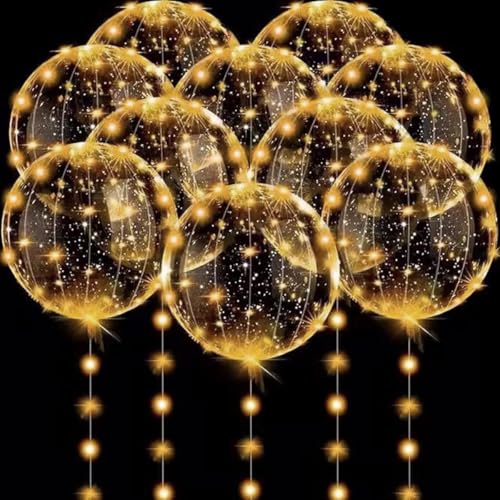 DODUOS 10 Pack Leuchtende Luftballons, Klare Luftballon mit Lichterketten, Helium Ballons LED Luftballons mit Kleber Auftragen, Wiederverwendbar LED Luftballon für Geburtstag Valentinstag Party DODUOS 10 Pack Leuchtende Luftballons, Klare Luftballon mit Lichterketten, Helium Ballons LED Luftballons mit Kleber Auftragen, Wiederverwendbar LED Luftballon für Geburtstag Valentinstag Party von DODUOS