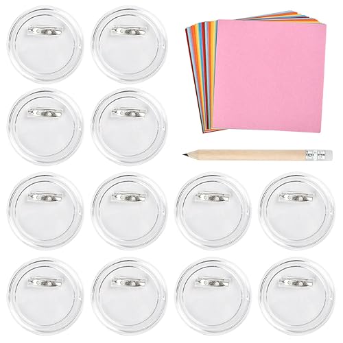 DODUOS 30 Stück Transparent DIY Buttons Anstecker, 60mm Acryl Button Pins Transparent Abzeichen, Buttons Selber Machen ohne Buttonmaschine mit 100 Farbiges Papier und 1 Bleistift fürFoto Bild Kleidung DODUOS 30 Stück Transparent DIY Buttons Anstecker, 60mm Acryl Button Pins Transparent Abzeichen, Buttons Selber Machen ohne Buttonmaschine mit 100 Farbiges Papier und 1 Bleistift fürFoto Bild Kleidung von DODUOS