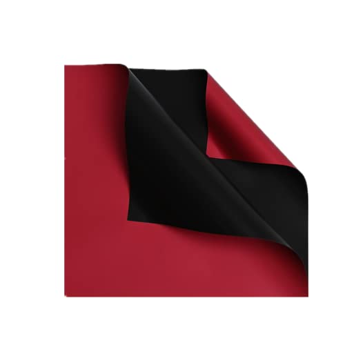 20 Blatt doppelseitiges farbiges Blumen-Geschenkpapier, Valentinstag, Blumensträuße, Geschenkpapier, wasserdicht, Floristenstrauß, Basteln, doppelseitig, 58,4 x 58,4 cm (Schwarz und Weinrot) von DODXIAOBEUL
