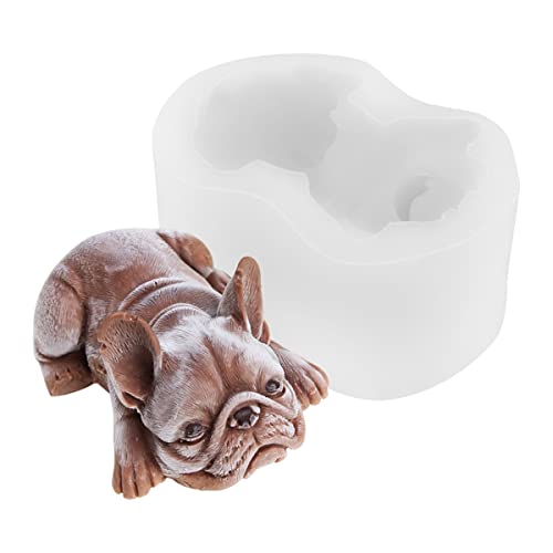 DOERDO Silikonform für Fondant, Schokolade, zum Basteln, Motiv: Französische Bulldogge, schlafender Hund, weiß, 11,4 x 7,9 cm DOERDO Silikonform für Fondant, Schokolade, zum Basteln, Motiv: Französische Bulldogge, schlafender Hund, weiß, 11,4 x 7,9 cm von DOERDO DD