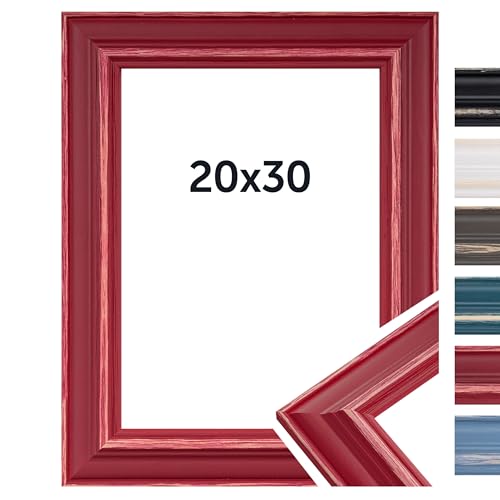 DÖRR Bilderrahmen Boho - Massiv Holz - Echt Glas - Shabby Chic - Vintage Style - Made In Italy 20x30 Beere DÖRR Bilderrahmen Boho - Massiv Holz - Echt Glas - Shabby Chic - Vintage Style - Made In Italy 20x30 Beere von DÖRR