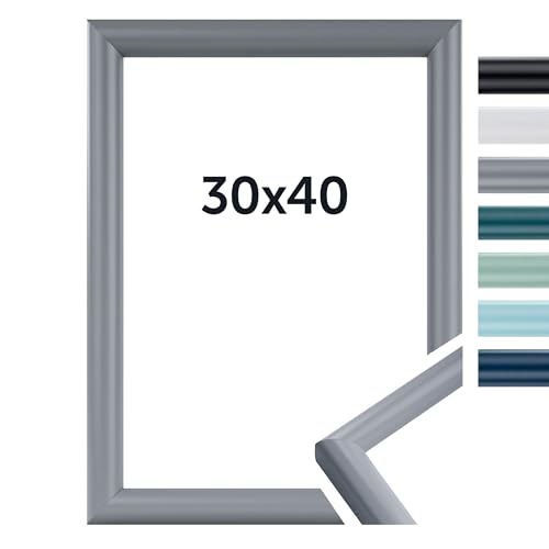 Dörr Bilderrahmen Aqua - Moderne Farben - Klassischer Schlichter Rahmen - Echtes Glas - Echt Holz - From Italy Grau 30x40 Dörr Bilderrahmen Aqua - Moderne Farben - Klassischer Schlichter Rahmen - Echtes Glas - Echt Holz - From Italy Grau 30x40 von DÖRR