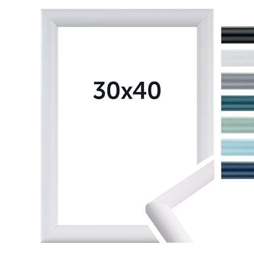 Dörr Bilderrahmen Aqua - Moderne Farben - Klassischer Schlichter Rahmen - Echtes Glas - Echt Holz - From Italy Weiß 30x40 Dörr Bilderrahmen Aqua - Moderne Farben - Klassischer Schlichter Rahmen - Echtes Glas - Echt Holz - From Italy Weiß 30x40 von DÖRR