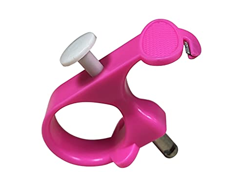 Nadelabzieher, 3-in-1 Fadenschneider, Näh-Fingerhut, geschirmter Schutz, Nadeln, Quilten, Bastelzubehör, DIY-Nähwerkzeuge (Rosa) von DOGNNAK