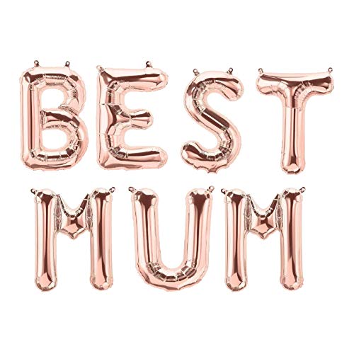 40,6 cm Muttertagsballons, DOHAPPYS Roségold Muttertag Dekoration Ballon, Beste Mama Erstaunliche Mom-Super Mom Dekoration, Perfekt für Geburtstagsfeier Dekorationen (Best Mum) von DOHAPPYS