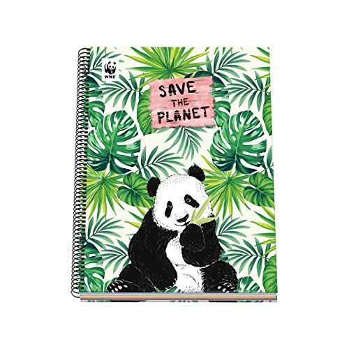 Spiralblock DIN A4 Fester Deckel 100 Blatt - WWF - Save the Planet von DOHE