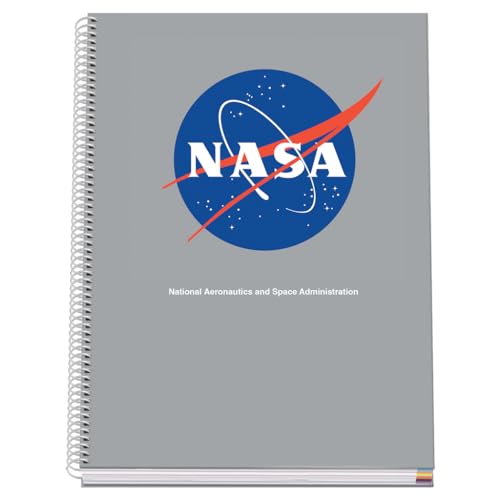 DOHE - A4-Notizbuch, kariert, Spiralbindung, 100 Blatt mit 90 g/m², kariert, 5 mm, Hardcover, NASA Grey, Schulmaterial - Grau von DOHE