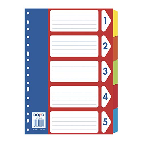 DOHE - Register Karton DIN A4 5 Positionen/ 5 Farben DOHE - Register Karton DIN A4 5 Positionen/ 5 Farben von DOHE