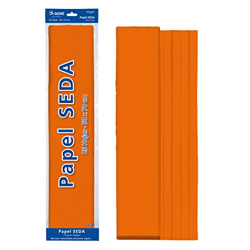 DOHE - Seidenpapier 25 Blatt, 50 x 70 cm, orange von DOHE