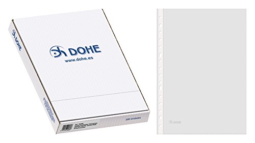 Dohe 90584 – Packung mit 100 Klarsichthüllen mit Lochrand von DOHE