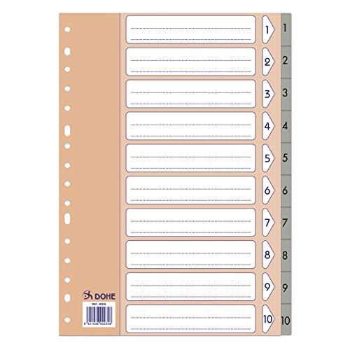 Dohe Basic – Index Folio, 1 bis 10, grau von DOHE