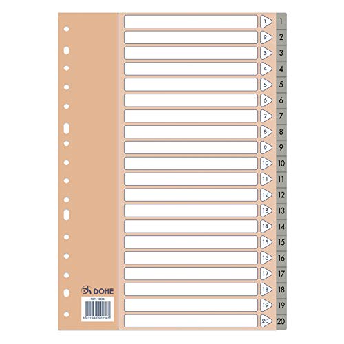 Dohe Basic – Index Folio, 1 bis 20, grau von DOHE