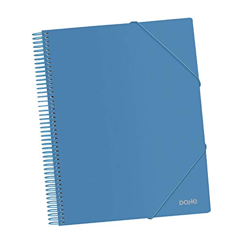 Dohe Dokumentenmappe mit 40 Hüllen (80 Mikron), A4, Spiralbindung, Blau von DOHE