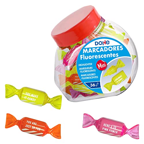 Dose aus PVC, Fluores-Marker, 36 Stück, 4 Farben sortiert Dose aus PVC, Fluores-Marker, 36 Stück, 4 Farben sortiert von DOHE