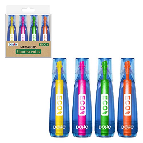 DOHE Eco Fluoreszierende Marker, 4 Stück, verschiedene Farben von DOHE