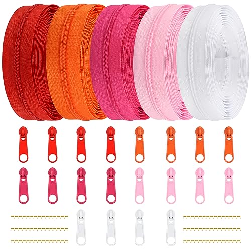 DOITEM 3 mm Reißverschluss 14 Meter Nylon Endlosreißverschluss Set mit Schieber und Zipper - 5 Farben DOITEM 3 mm Reißverschluss 14 Meter Nylon Endlosreißverschluss Set mit Schieber und Zipper - 5 Farben von DOITEM
