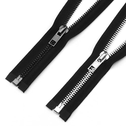 DOITEM 55 cm #8 Reißverschluss Metall Teilbar Schwarz Metall Reißverschluss Reißverschluss Reißverschluss für Jackets, 2 Stück DOITEM 55 cm #8 Reißverschluss Metall Teilbar Schwarz Metall Reißverschluss Reißverschluss Reißverschluss für Jackets, 2 Stück von DOITEM