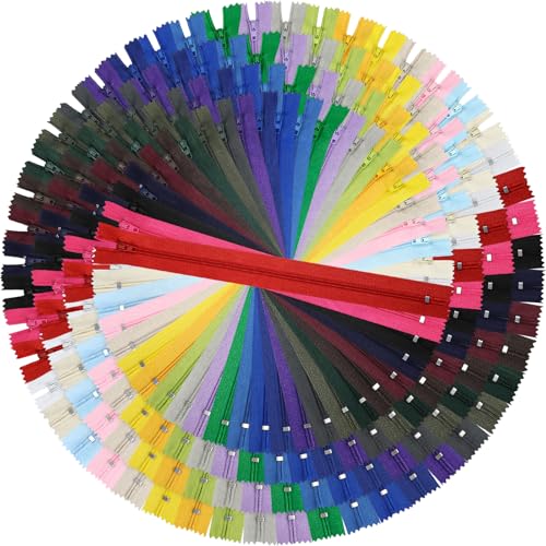 DOITEM Reißverschluss, 24 Farben Nylon Reißverschlüsse, 15cm 20cm 25cm 30cm lang, 2.5cm breit für Kleidung Tasche Mäppchen Kissenbezug, 96 Stück DOITEM Reißverschluss, 24 Farben Nylon Reißverschlüsse, 15cm 20cm 25cm 30cm lang, 2.5cm breit für Kleidung Tasche Mäppchen Kissenbezug, 96 Stück von DOITEM