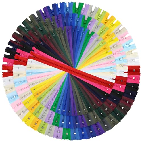DOITEM Reißverschluss, 24 Farben Nylon Reißverschlüsse, 15cm 25cm 35cm lang, 2.5cm breit für Kleidung Tasche Mäppchen Kissenbezug, 72 Stück von DOITEM