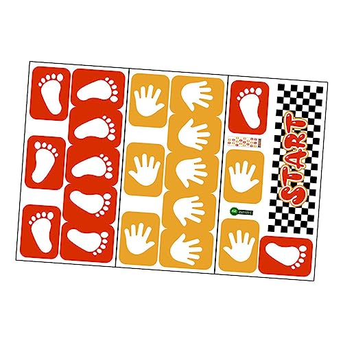 DOITOOL Fußabdruck-aufkleber Fürs Kinderzimmer 3er-pack Bodenaufkleber Jungen Und Mädchen Wandaufkleber 30 X 60 Cm Fördern Die Linienbildung Sicher Für von DOITOOL