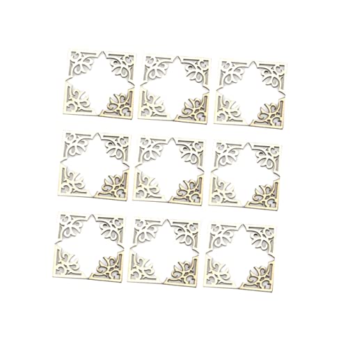 DOITOOL 1 100 Stück Dekoration aus Holzspänen scrapbooking zubehör bastelkasten Bastelset bastel materialien Geschenkidee Fotoalbum-Ecke Rand DIY-Graffiti-Malwerkzeug DIY-Wrapper Hölzern von DOITOOL