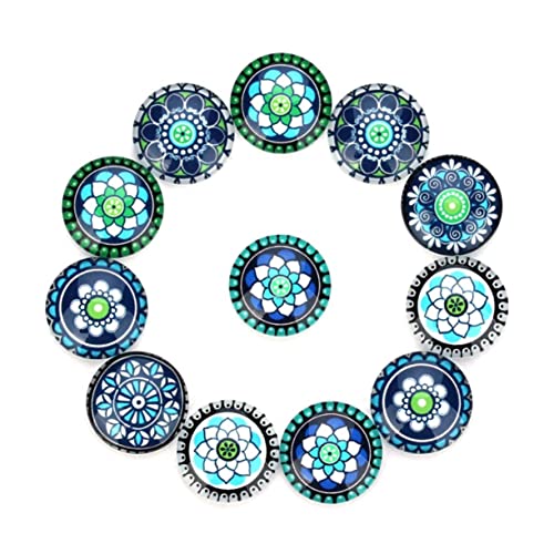 DOITOOL 1 20 Stück Glasstein Patch Schlüssel Erwachsene Perlen-anhänger Schmuck Reize Ästhetisch Zubehör Charms Für Die Herstellung Von Armbändern Blume Bausatz Blue von DOITOOL