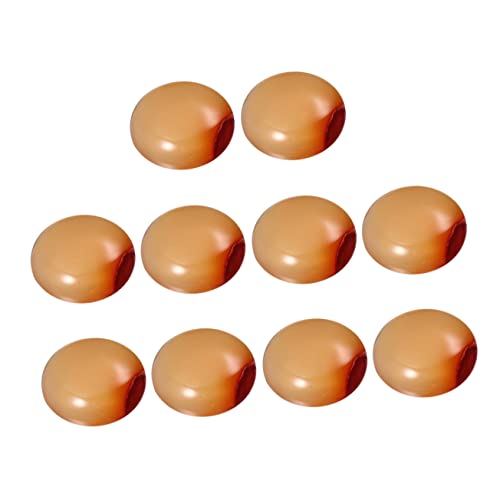 DOITOOL 1 20 Stück Rote Achat -Haarnadelzubehör Perlen für Schmuckhersteller Herstellung Handwerk verschiedene Kristalle Cabochons Lieferungen Patches in runder Form Steinflecken Kaffee von DOITOOL