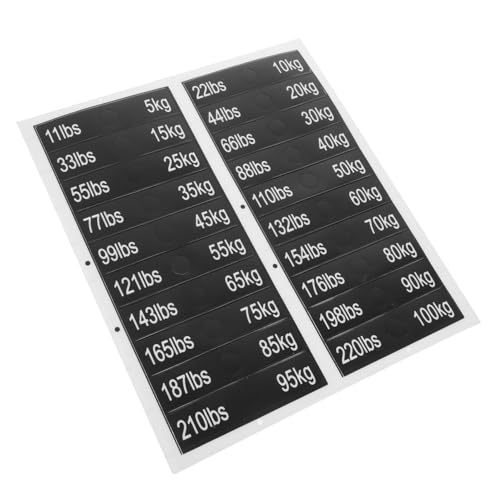 DOITOOL 1 Blatt gewichtete Blockaufkleber fitnessgeräte Gewichtsaufkleber Ausrüstung Fitnessstudio Übung kleine Aufkleberetiketten Aufkleber mit Gewichtsetiketten PVC selbstklebend Black DOITOOL 1 Blatt gewichtete Blockaufkleber fitnessgeräte Gewichtsaufkleber Ausrüstung Fitnessstudio Übung kleine Aufkleberetiketten Aufkleber mit Gewichtsetiketten PVC selbstklebend Black von DOITOOL