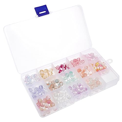 DOITOOL 1 Box farbige Glasperlen zum Basteln, transparente Farbverlaufsperlen für Armbänder und Halsketten für kreative Dekorationen DOITOOL 1 Box farbige Glasperlen zum Basteln, transparente Farbverlaufsperlen für Armbänder und Halsketten für kreative Dekorationen von DOITOOL
