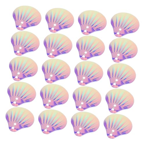 DOITOOL 1 Muschel-doppelloch-pailletten Lose Pailletten Muschelförmiges Paillettendekor Pailletten-ornamente Glitzer-paillettenbesatz Muschelförmige Pailletten Handwerk Pailletten Plastik von DOITOOL