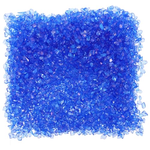 DOITOOL 1 Nagel Glas Kies Nagelaufkleber gießen Strasssteine Grundierung Perlen funkeln bastelbedarf dekoration schmuck zubehor Glasstücke Nagelkunstzubehör zerkleinerte Glassplitter Blue von DOITOOL