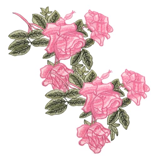 DOITOOL 1 Paar Gestickte Rosentuchaufkleber Stickereiflecken Aufnäher nähen Patch Blumen- An Blumenbeete aufnähen Stoffflicken für Kleidung Kleiderflicken kleine Aufnäher Polyester Rosig DOITOOL 1 Paar Gestickte Rosentuchaufkleber Stickereiflecken Aufnäher nähen Patch Blumen- An Blumenbeete aufnähen Stoffflicken für Kleidung Kleiderflicken kleine Aufnäher Polyester Rosig von DOITOOL