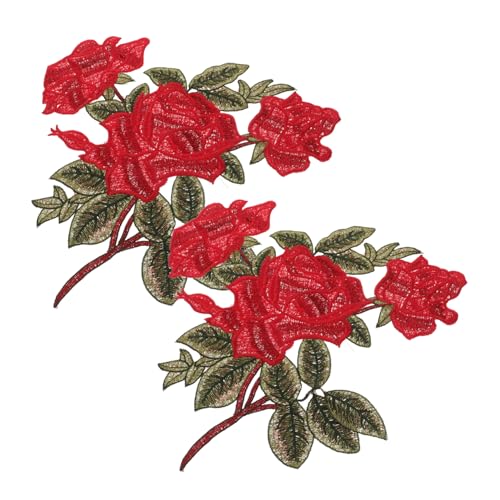 DOITOOL 1 Paar Gestickte Rosentuchaufkleber sticken Stoff Gestickte Anwendung Stich Blumen- Rosenapplikationen für Kleidung Flicken aufnähen Aufnäher für Kleidung Flecken Polyester rot DOITOOL 1 Paar Gestickte Rosentuchaufkleber sticken Stoff Gestickte Anwendung Stich Blumen- Rosenapplikationen für Kleidung Flicken aufnähen Aufnäher für Kleidung Flecken Polyester rot von DOITOOL