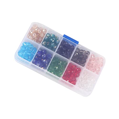 DOITOOL 1 Packung Bicone Glasperlen Set Ca Bunte Spacer Beads für DIY Schmuckherstellung Armbänder für Kreative Bastelprojekte und Kinderentwicklung von DOITOOL
