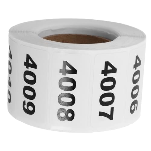 DOITOOL 1 Roll-aufeinanderfolgende Zahlenbezeichnungen Kleberaufkleber Etiketten Roll-aufkleber Für Innen- Und Außeninventarkontroll-büroorganisation Und -ahtor 4001-5000 DOITOOL 1 Roll-aufeinanderfolgende Zahlenbezeichnungen Kleberaufkleber Etiketten Roll-aufkleber Für Innen- Und Außeninventarkontroll-büroorganisation Und -ahtor 4001-5000 von DOITOOL
