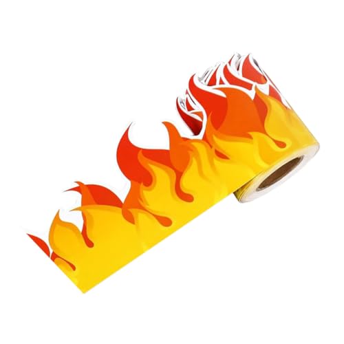 DOITOOL 1 Rolle Aufkleber mit Flammenrand Bulletinboarder Rahmen für Pinnwand Pinnwandränder schwarz Pinnwand Dekorationen Aufkleber aus beschichtetem Papier DOITOOL 1 Rolle Aufkleber mit Flammenrand Bulletinboarder Rahmen für Pinnwand Pinnwandränder schwarz Pinnwand Dekorationen Aufkleber aus beschichtetem Papier von DOITOOL
