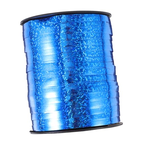 DOITOOL 1 Rolle Ballon-Luftschlangen Bänder zum Basteln Ballongirland -Kit Glitzerband hochzeitsdeko wedding decoration basteln DIY bänder Geschenkbänder ein Verpackungsband Plastik Blue von DOITOOL