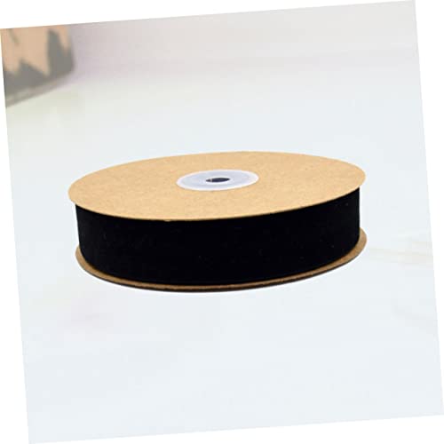 DOITOOL 1 Rolle Beflockungsband Verschönerung rosa Spitzenband verdrahtetes Band dekoratives Band Falten seidenband ribbon Kragenband geschenkeband bandalette Geschenkverpackungsband Black von DOITOOL