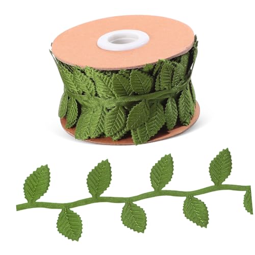 DOITOOL 1 Rolle Blumenband grüne Blätter zur Dekoration Blattbänder Florist Dekorationen gefälscht geschenkband Band zum Basteln dünnes Band Blattgirlande Heißprägung von Polyestergewebe DOITOOL 1 Rolle Blumenband grüne Blätter zur Dekoration Blattbänder Florist Dekorationen gefälscht geschenkband Band zum Basteln dünnes Band Blattgirlande Heißprägung von Polyestergewebe von DOITOOL