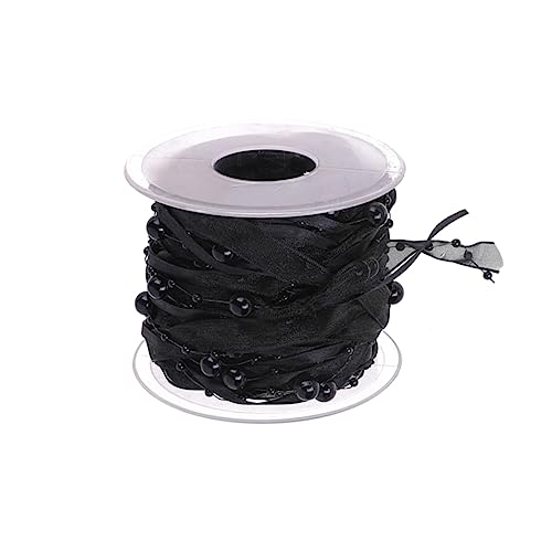 DOITOOL 1 Rolle Blumenstraußbänder für Paket Hochzeitsdekorationen Seide Valentinstag Zierbänder für Bastelarbeiten weihnachten party Hochzeitsband dekoratives Perlenband Black DOITOOL 1 Rolle Blumenstraußbänder für Paket Hochzeitsdekorationen Seide Valentinstag Zierbänder für Bastelarbeiten weihnachten party Hochzeitsband dekoratives Perlenband Black von DOITOOL