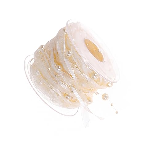 DOITOOL 1 Rolle Blumenstraußbänder für Paket Satinbänder aufdecken Hochzeitsdekoration Rezeption sortiertes Band seidenband ribbon weihnachtadeko Hochzeitsband dekoratives Perlenband Beige DOITOOL 1 Rolle Blumenstraußbänder für Paket Satinbänder aufdecken Hochzeitsdekoration Rezeption sortiertes Band seidenband ribbon weihnachtadeko Hochzeitsband dekoratives Perlenband Beige von DOITOOL