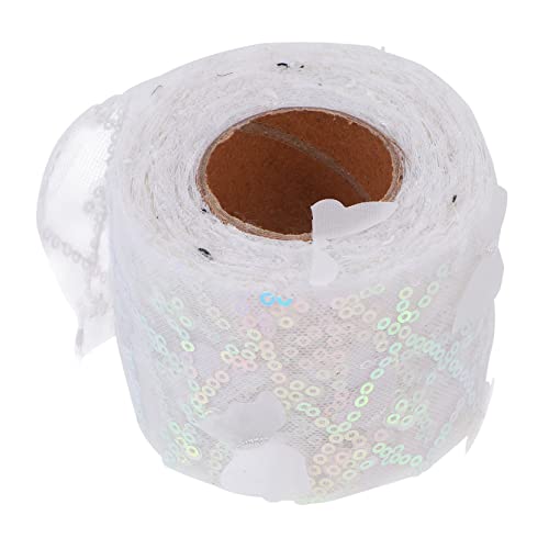 DOITOOL 1 Rolle Breites Seidenband mit Pailletten und Stickerei für DIY Haarschmuck und Dekoration Vielseitig Einsetzbar für Kleidung Schuhe und Partys Langlebig und Praktisch von DOITOOL