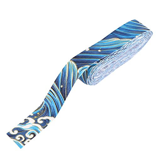 DOITOOL 1 Rolle Bunt Bedrucktes Baumwollband für Diy Bastelarbeiten Hochwertiges Stoffband für Hochzeitsdekorationen Schmuckherstellung und Scrapbooking Blau Yards DOITOOL 1 Rolle Bunt Bedrucktes Baumwollband für Diy Bastelarbeiten Hochwertiges Stoffband für Hochzeitsdekorationen Schmuckherstellung und Scrapbooking Blau Yards von DOITOOL